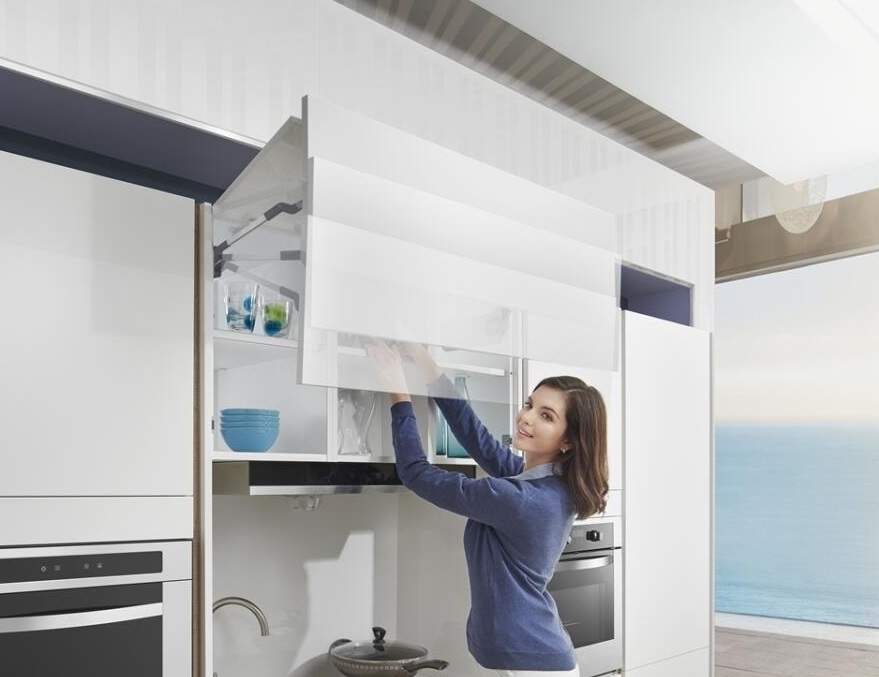 Комплект подъемного механизма TOP STAY ST для складных фасадов, индекс h=590-649 мм, нагрузка 4,1-8,1 кг, серый (3)
