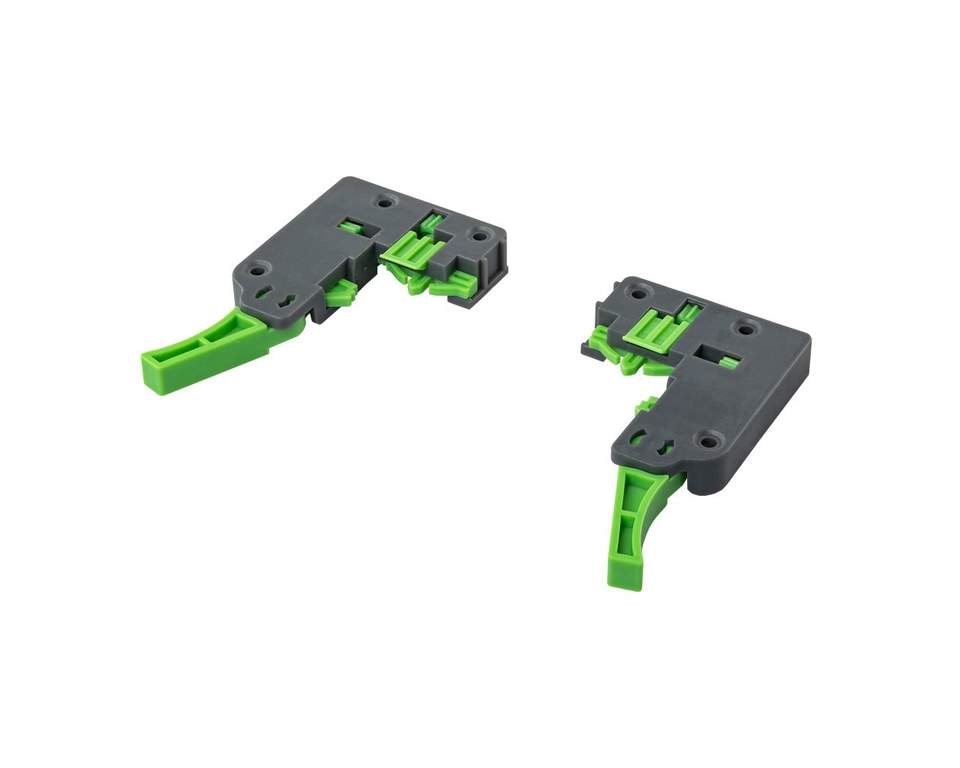 Комплект направляющих Soft-Close скрытого монтажа Firmax Smartline, L=400мм, полного выдвижения, для ЛДСП 16 мм с доводчиком, (2 направляющие + 2 крепления) (6)